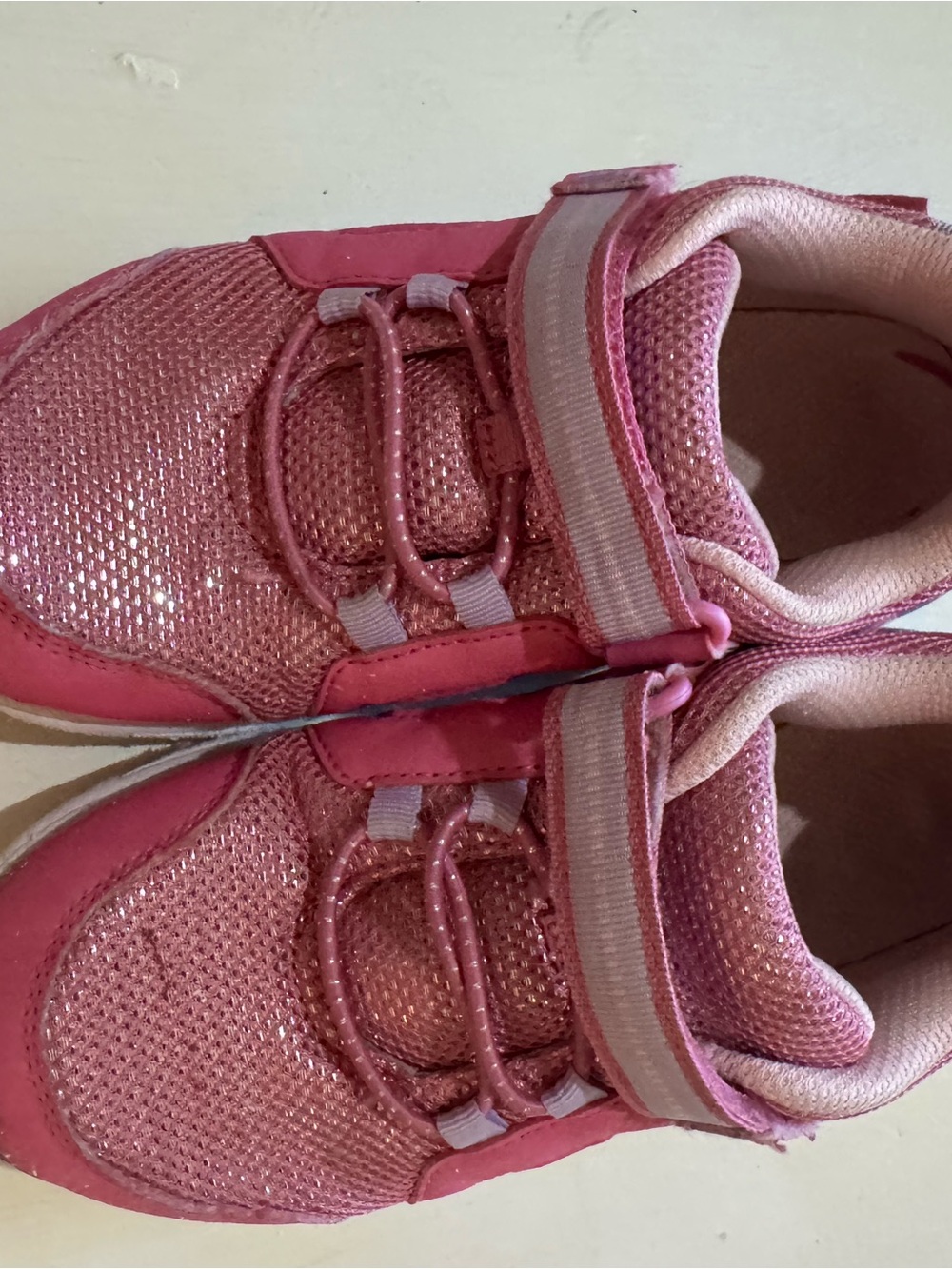 Stride Rite Girls Pink Glitter Athletic Sneakers